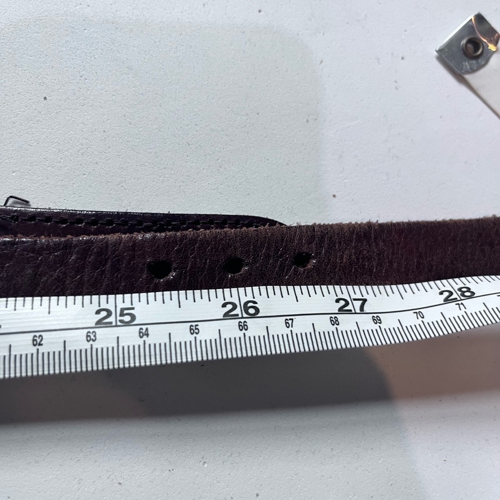 dELiA*s Brown Leather and Black/White Woven Accent Belt - Picture 5 of 5